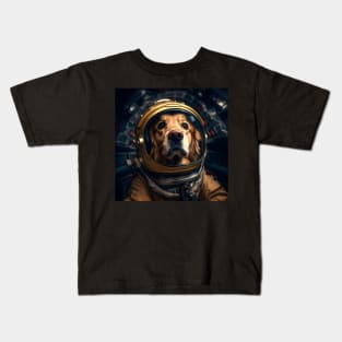 Astro Dog - Golden Retriever Kids T-Shirt